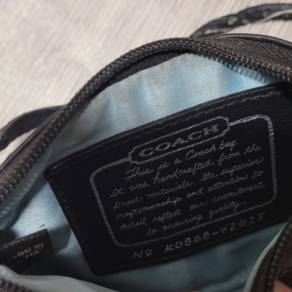 Coach Optic Lurex Signature Black Studded Satchel - Picture 10 of 11